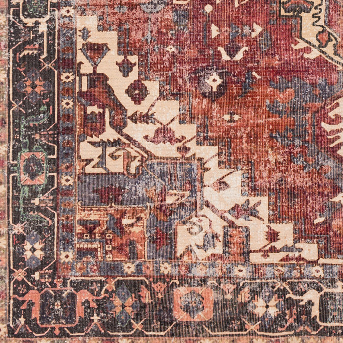 World Menagerie Mya Oriental Red/Brown/Black Area Rug & Reviews Wayfair